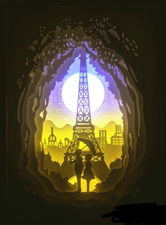 shadow box light -under eiffel tower 3d models download creality cloud lighting 3d print model - Mito3D