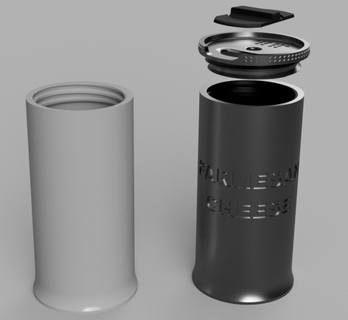 agitador recipiente parafuso tampa 3d print model - Mito3D
