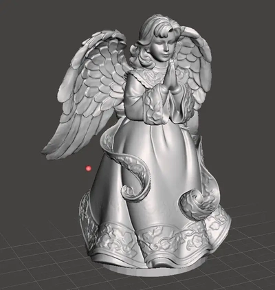 shara s angel 2 statue-tree topper-ornament 3d models download creality cloud home decor 3d print model - Mito3D