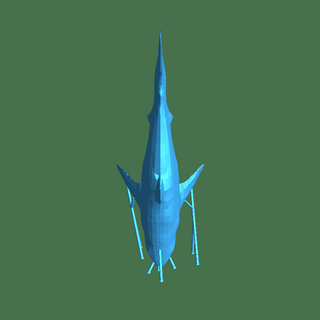 Tubarão 3d modelos baixar crialidade nuvem peixes 3d print model - Mito3D