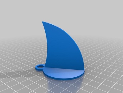 Tubarão boné piscina termômetro 3d print model - Mito3D