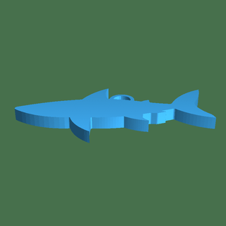 Tubarão key chain peixes 3d print model - Mito3D