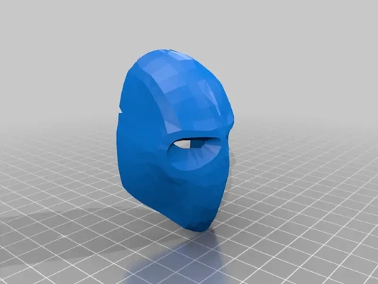 shattered mask - strapless 3d models download creality cloud 3d print model - Mito3D