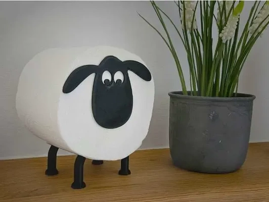 shaun sheep toilet paper holder 3d models download creality cloud 3d print model - Mito3D