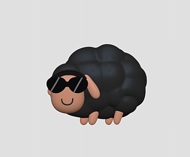 ovelha oculos escuros animais 3d print model - Mito3D