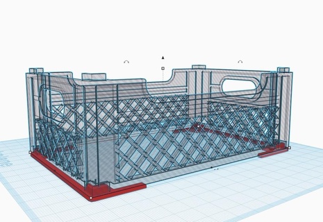 Regal Kiste behalten Halterung 3d print model - Mito3D