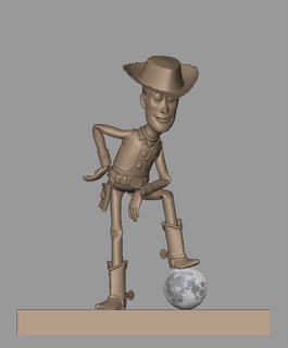 sceriffo legnoso immaginario personaggi 3d print model - Mito3D