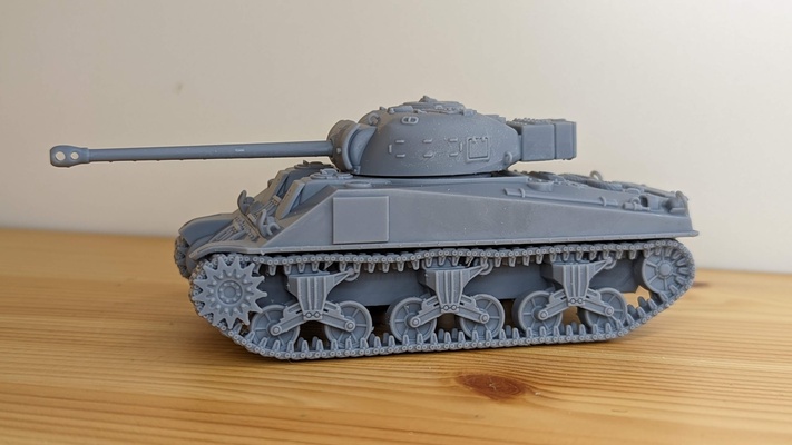 sherman firefly vc qf 17-pounder us ww2 3d models download creality cloud armored cars & tanks 3d print model - Mito3D