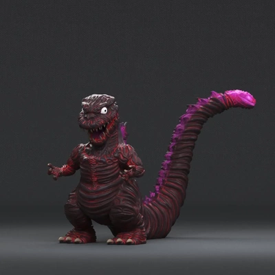 shin godzilla chibi 3d models download creality cloud 3d print model - Mito3D