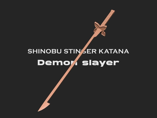 shinobu ferrão katana demônio assassino 3d impressão modelo modelos baixar crialidade nuvem 3d print model - Mito3D