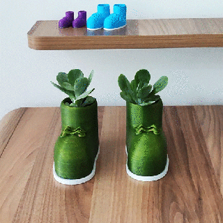 shoe look vaso flores lápis caso bainha 3d print model - Mito3D