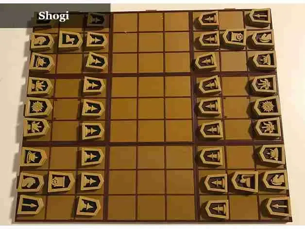 shogi set 3d models download creality cloud 3D print model - Mito3D