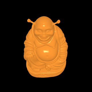 Shrek Buddha Zeichen 3d print model - Mito3D