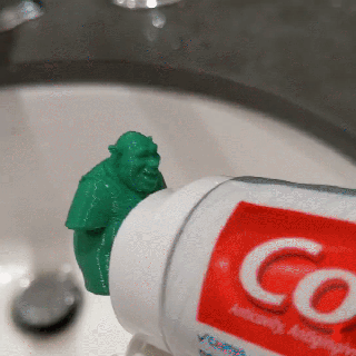 Shrek caca dentifrice topper 3d print model - Mito3D