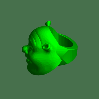 Shrek Ring 3d Modelle download Realität Wolke Schmuck 3d print model - Mito3D