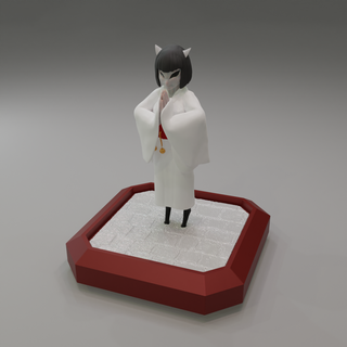 shrine fox ghost maiden mieruko-chan Fictional Characters 3d print model - Mito3D