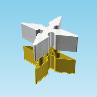 shuriken 002c anidable caja v2 3d print model - Mito3D