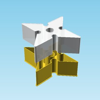 shuriken 0030 nidible scatola v2 3d print model - Mito3D