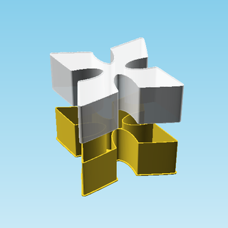 shuriken 0033 nestable box v2 Others 3d print model - Mito3D