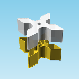 shuriken 007a nidible scatola v2 3d print model - Mito3D