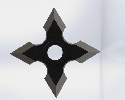shuriken 4 punto replica giocattolo coltelli 3d print model - Mito3D