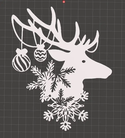 sign christmas reindeer 3d models download creality cloud home decor 3d print model - Mito3D