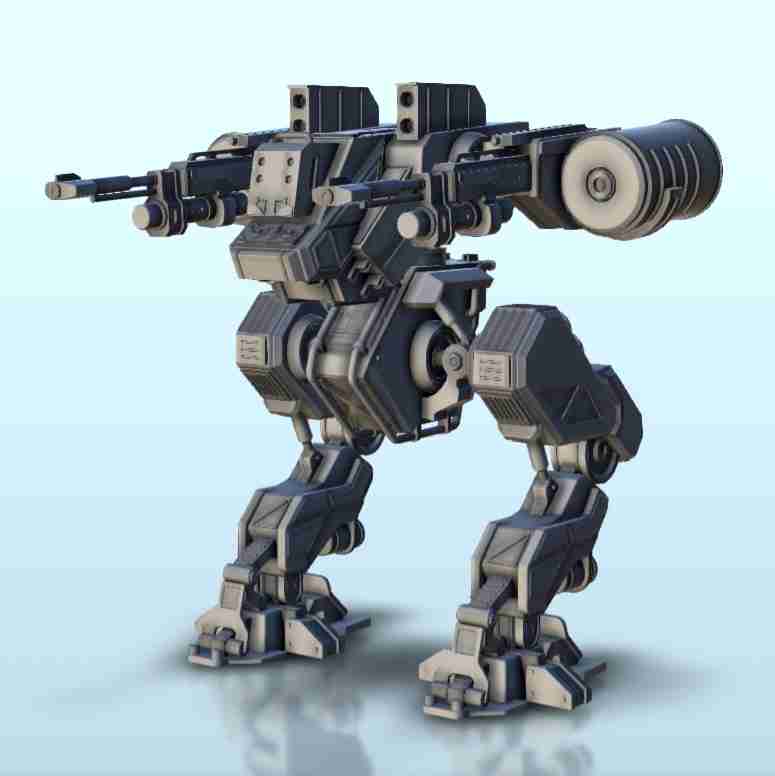 sihbris combat robot 4 sci science fiction futur 40k robots 3D print model - Mito3D