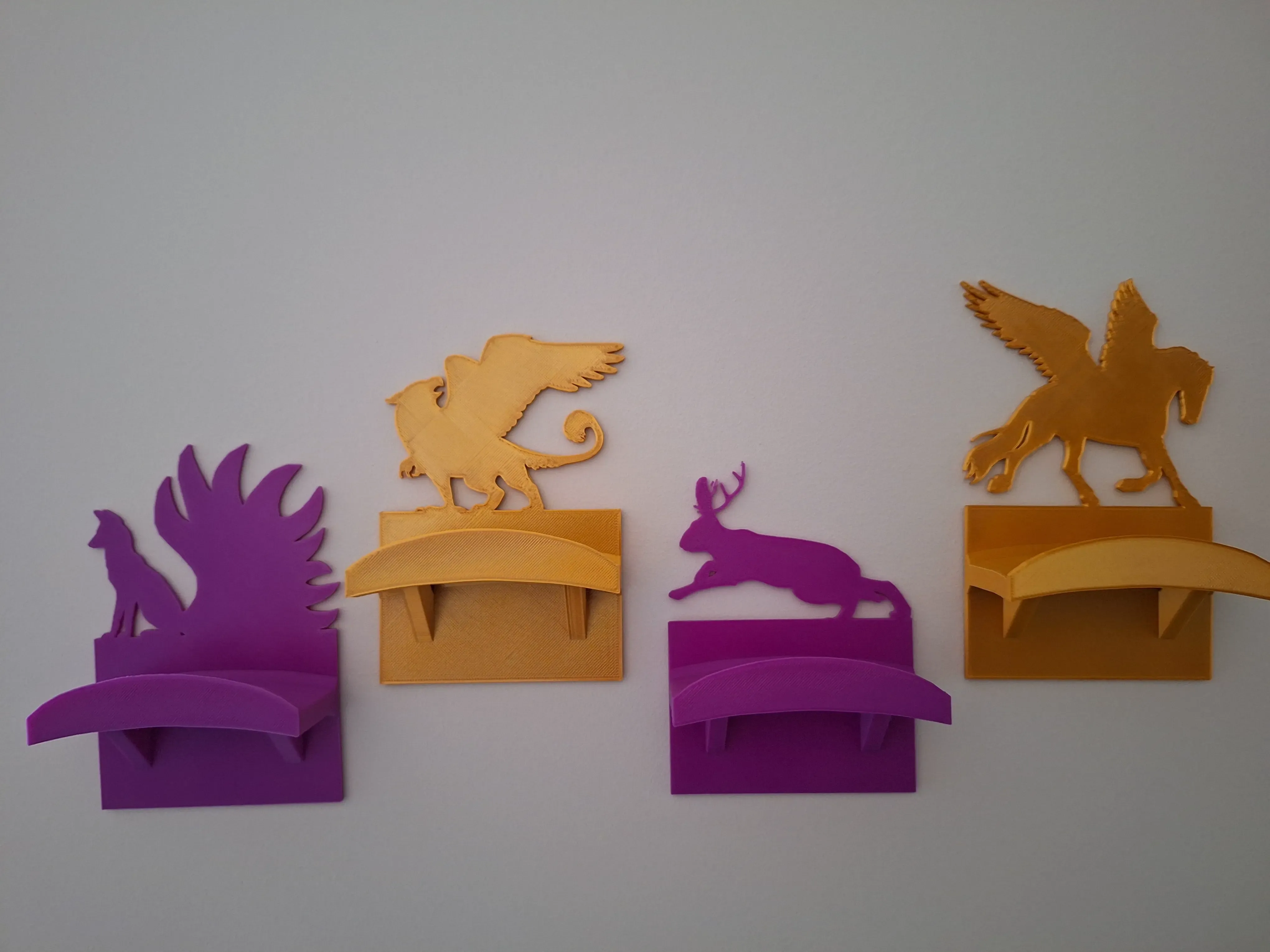 silhouette hooks - mythical beasts 3d models download creality cloud 3D print model - Mito3D