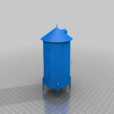 silo torre 3d modelos baixar crialidade nuvem 3d print model - Mito3D