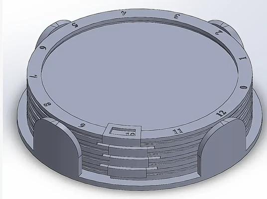 einfach untersetzer zähler halter unterstützung 3d modelle download realität wolke 3d print model - Mito3D