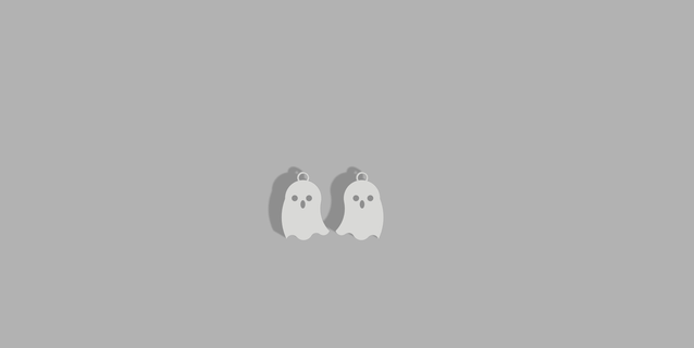 simple ghost earrings Fashion 3d print model - Mito3D