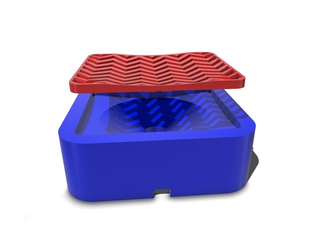 sencillo jabón cuenco desagüe zigzag patrón casa 3d print model - Mito3D
