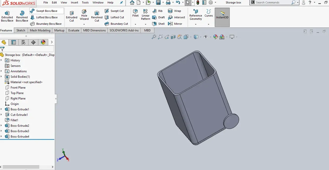 semplice conservazione scatola 3d modelli scarica creality nube 3D print model - Mito3D