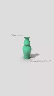 einfach Vase 20 Natur Pflanzen 3d print model - Mito3D