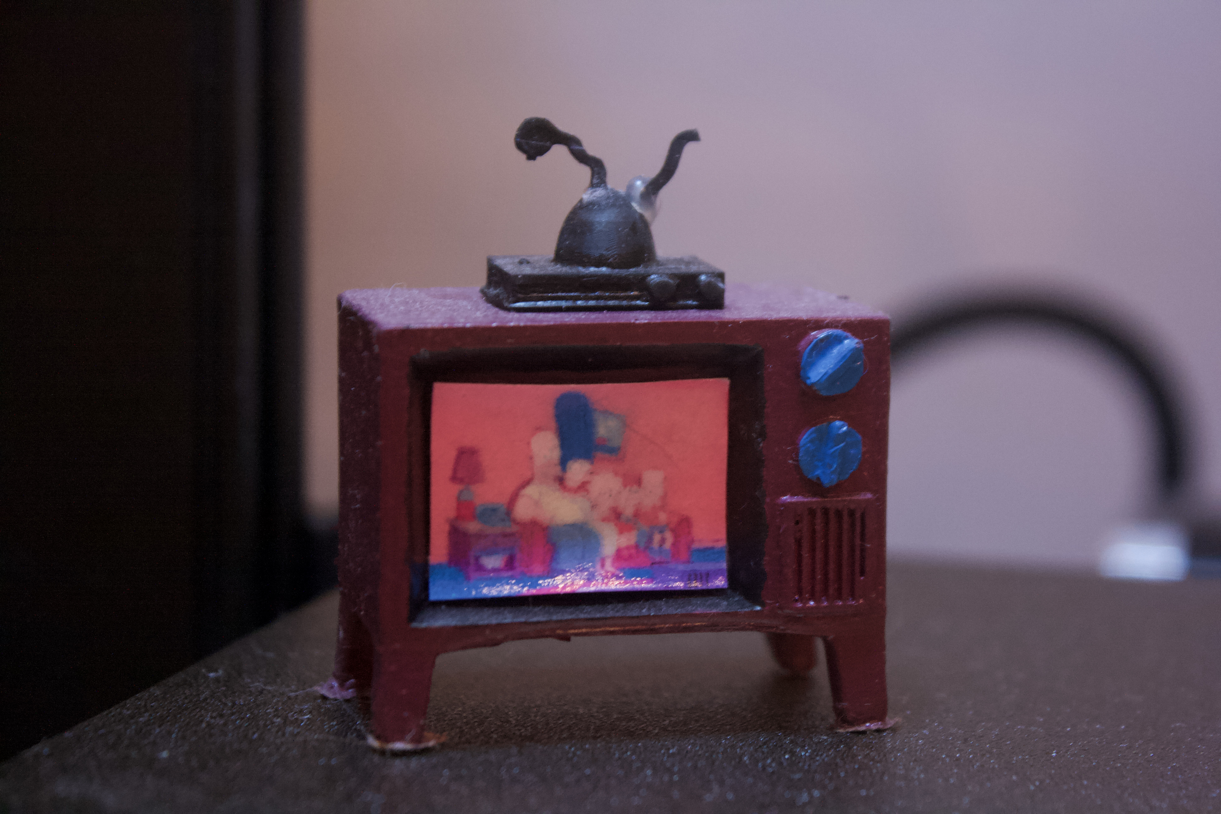 Simpsons tv esboço antena casa 3D print model - Mito3D