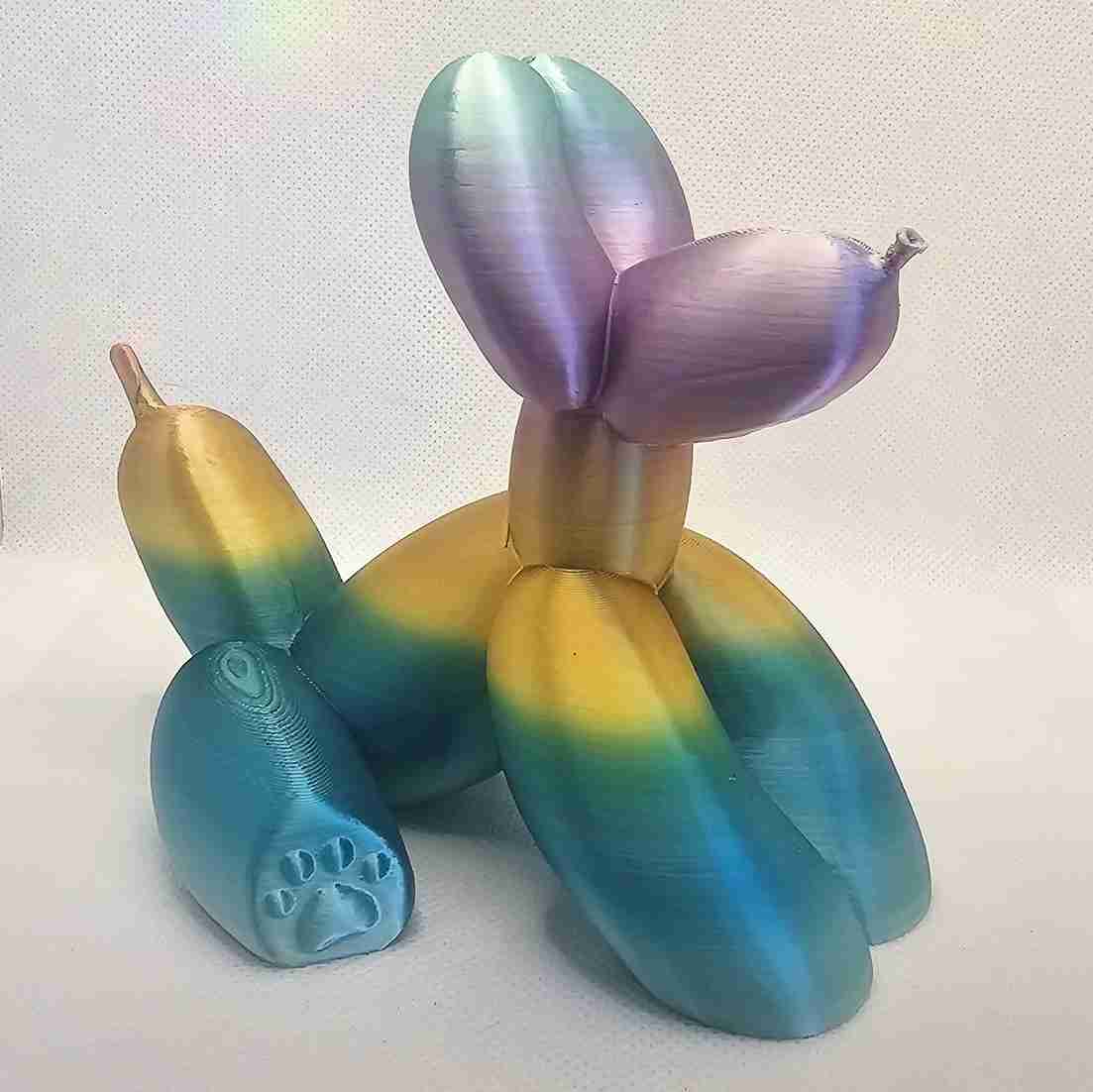 Sitzung Ballon Hund Statue Kunst Brezel druckt Säugetier 3D print model - Mito3D