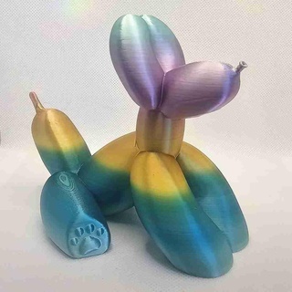 sitting balloon dog statue art pretzel prints Mammal 3d print model - Mito3D