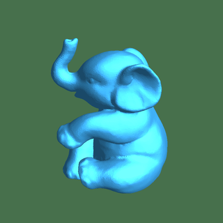sentado elefante 3d modelos baixar crialidade nuvem mamífero 3d print model - Mito3D