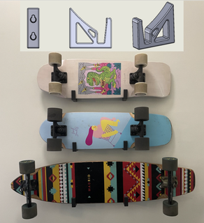 Skateboard Mauer montieren Zuhause Haus Dekor 3d print model - Mito3D