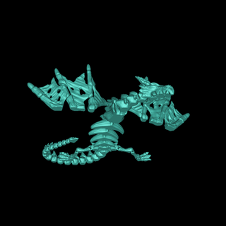 skeletal dragon 3d models download creality cloud Animals 3d print model - Mito3D