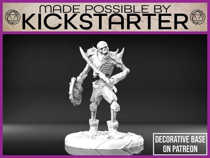 skeleton - tabletop miniature Characters 3d print model - Mito3D