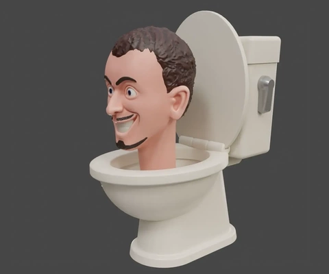 skibidi toilet fan art 3d models download creality cloud 3d print model - Mito3D