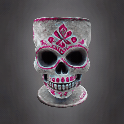 skull free figure toy 3d print cup k1 easyprint stl fashion modelli scarica creality nube 3d print model - Mito3D