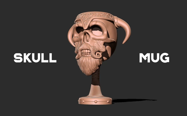 skull 3d print model models download creality cloud cups & mugs 3d print model - Mito3D