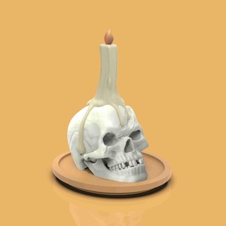 crâne bougie personnages 3d print model - Mito3D