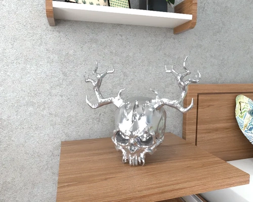 crâne forêt décoratif sculpture 3d modèles télécharger créalité nuage mythes 3d print model - Mito3D