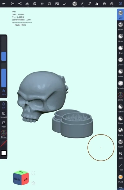 skull grinder succubus 3d models download creality cloud 3d print model - Mito3D