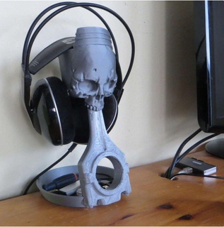 crâne casque musique supporter 3d modèles Télécharger créalité nuage gadgets électronique 3d print model - Mito3D
