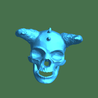 cranio corna mostri 3d print model - Mito3D