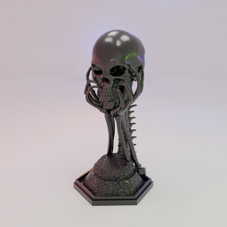 cranio incenso cono bruciatore domestico 3d print model - Mito3D